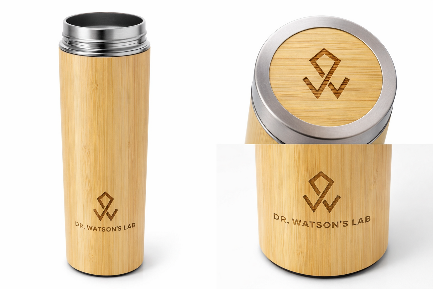Dr. Watson's Lab Bamboo Travel Tumbler — 17oz